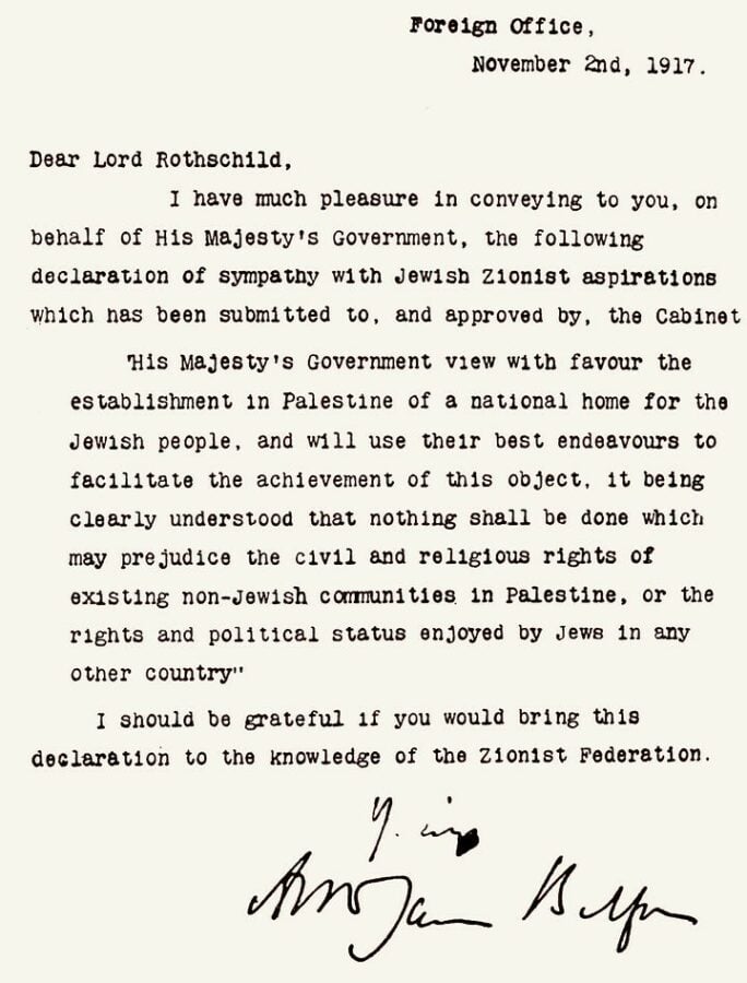 Balfour Declaration 1917