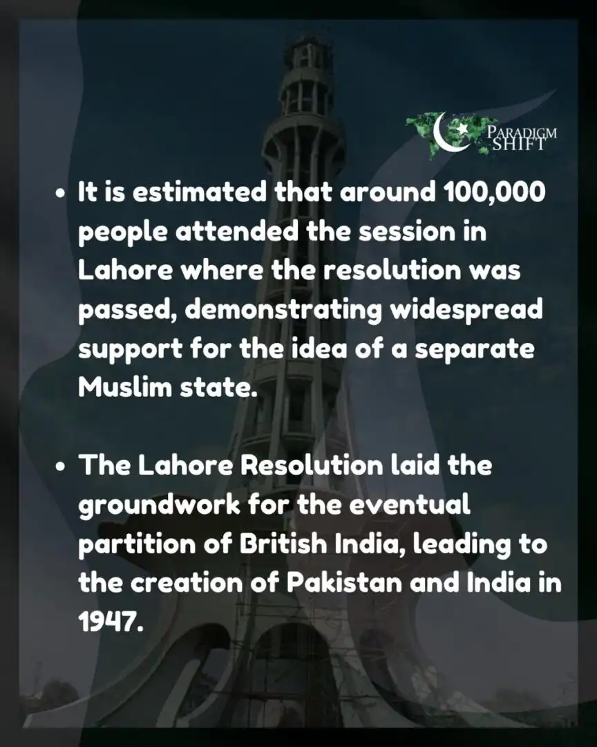 Some more facts about the minar e Pakistan and Lahore Resolution.