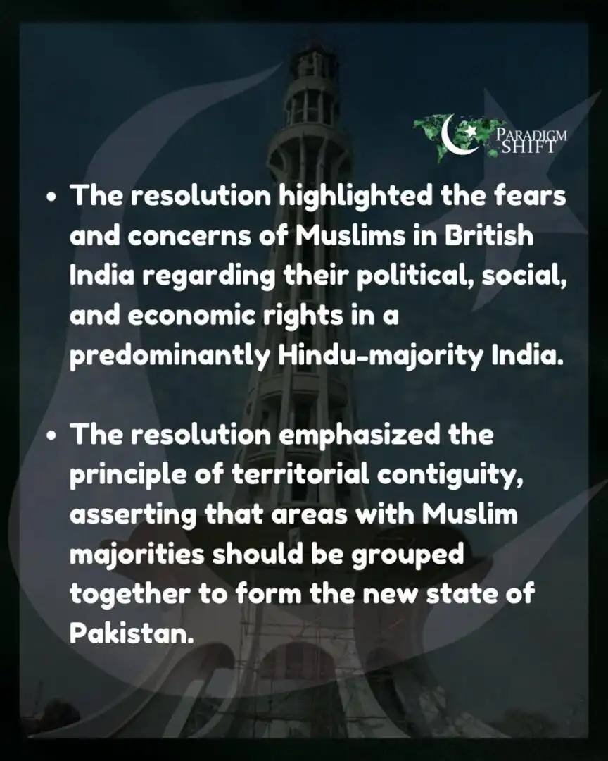 Details about the Lahore Resolution.
