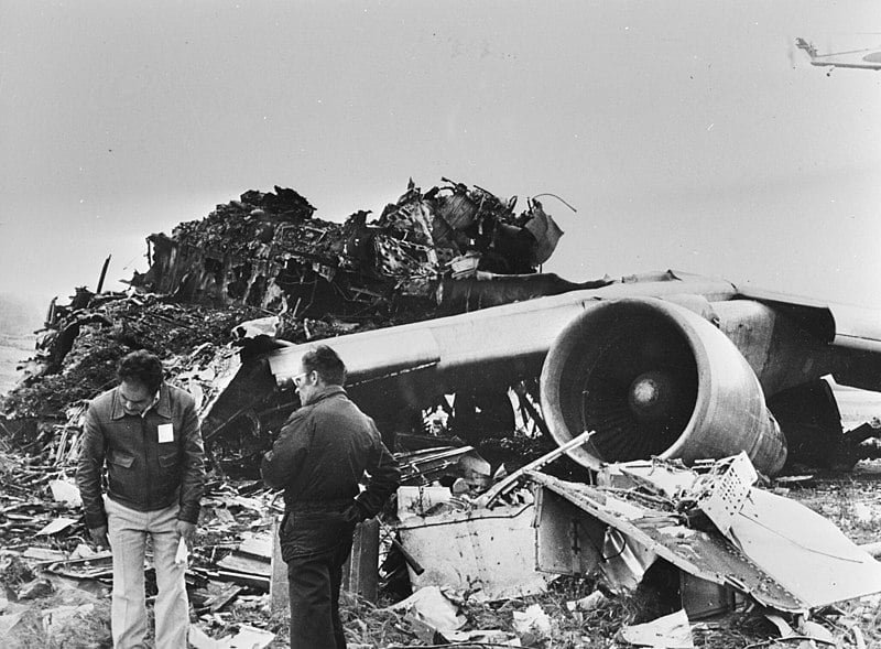 Wreckage of Pan Am Flight 1736