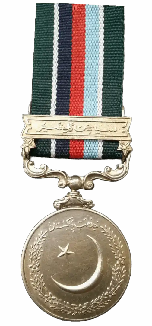 Tamgha-e-Diffa Medal
with Siachen Glacier Clasp