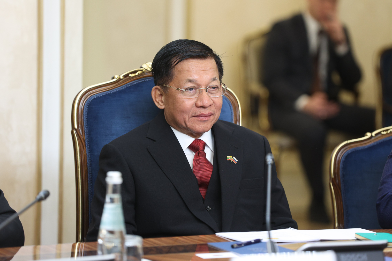 Min Aung Hlaing at the Kremlin on March 4, 2025