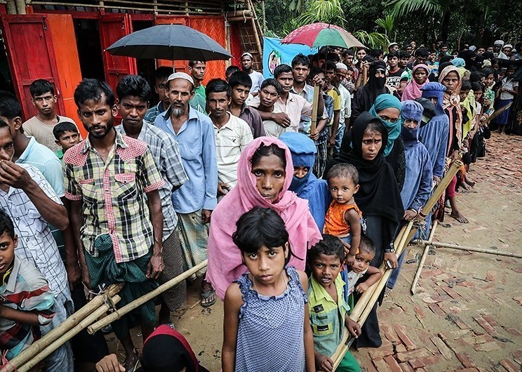 Displaced Rohingya Muslims"