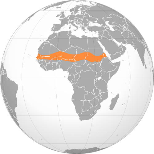 geographical map of the sahel