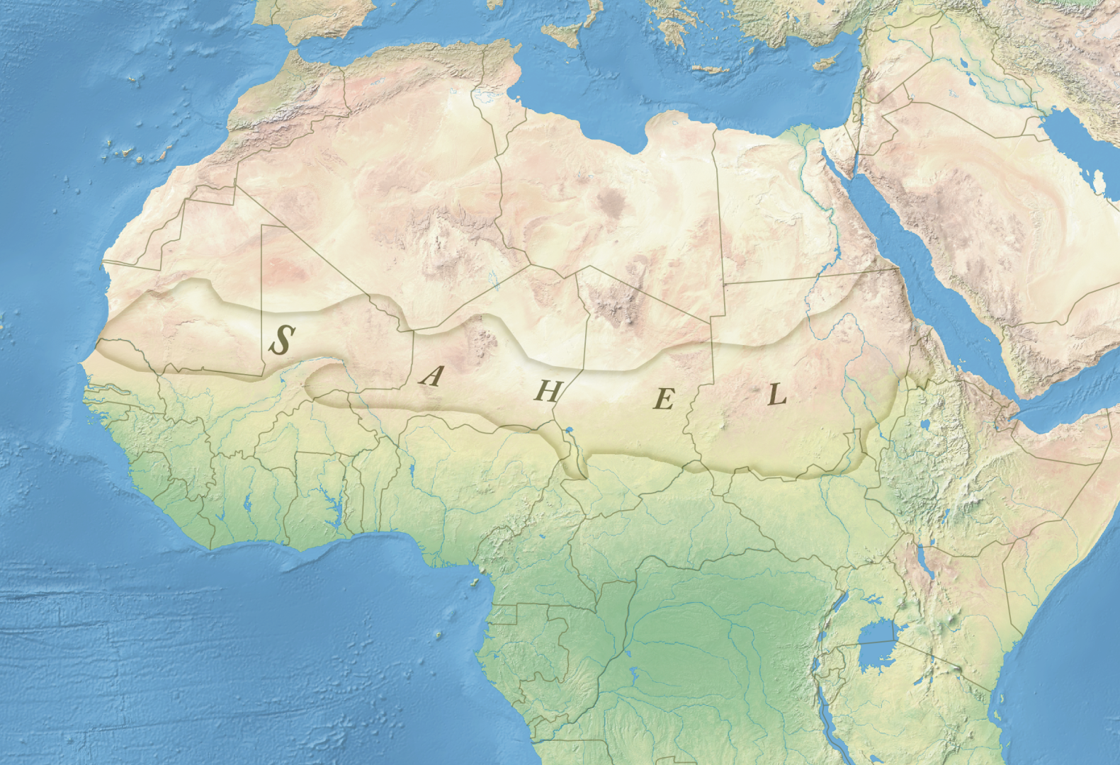 Map of the Sahel
