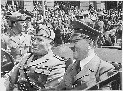 Adolf Hitler and Benito Mussolini