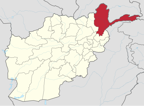 Map of Afghanistan with Badakhshan
