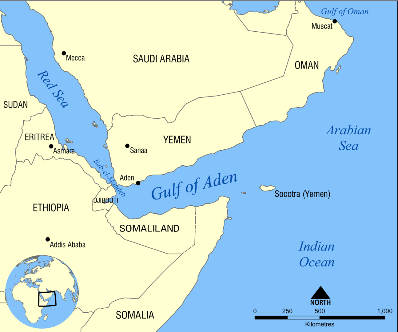 Gulf of Aden map