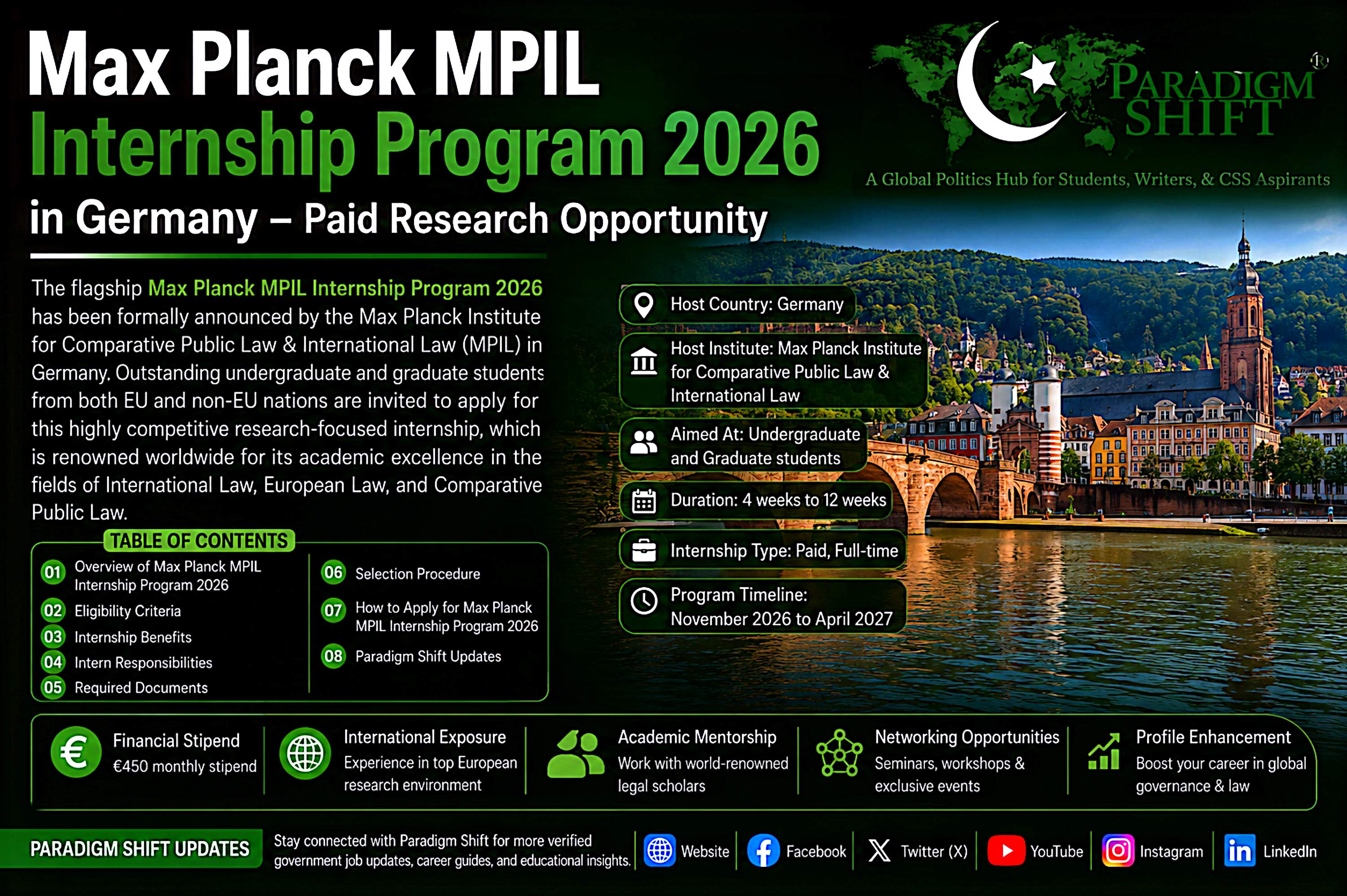 Max Planck MPIL Internship Program 2026 in Germany