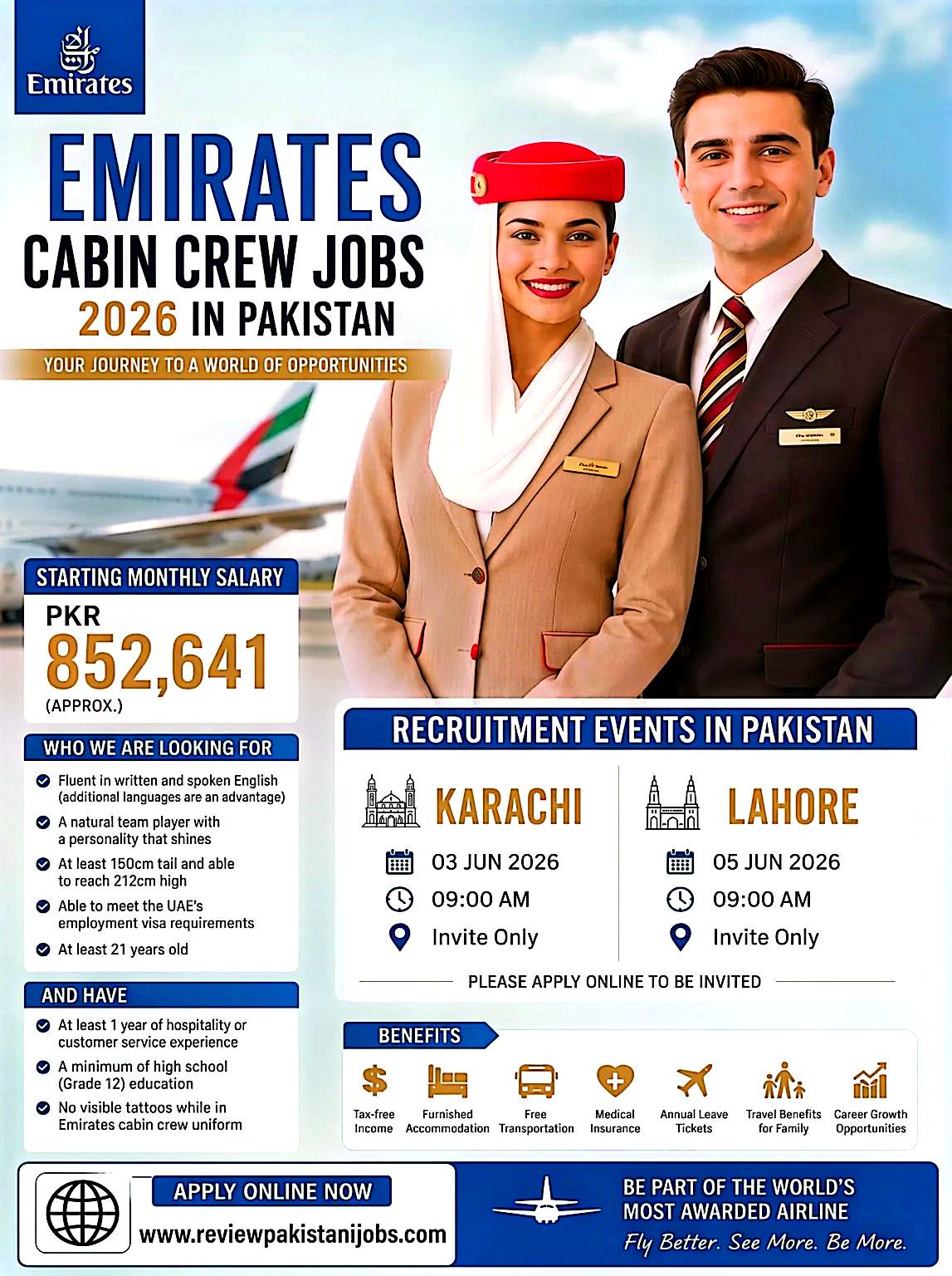Emirates Cabin Crew Jobs 2026
